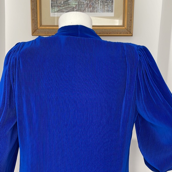 Virginie Paris Vintage 1980'S Long Sleeve Dress Blue - Picture 7 of 13